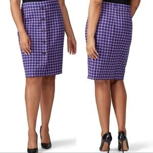J.Crew No. 3 Mott Mixed Plaid Color Pencil Skirt.